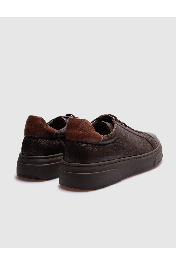 Cabani Shoes Chaussures de ville pour hommes en cuir véritable marron à lacets - Marron