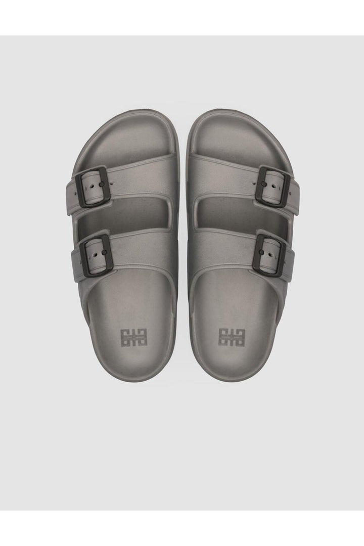 Cabani Shoes Capri Premium Sandales pour hommes en Eva à double boucle gris foncé - Anthracite