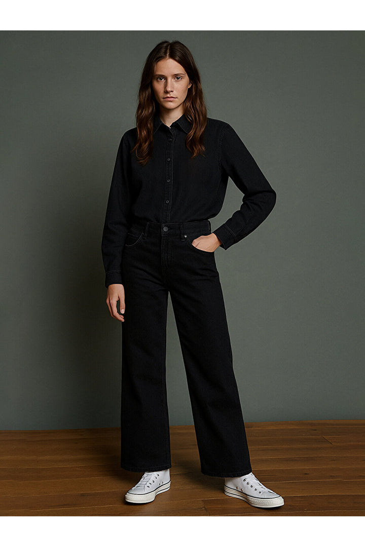 LTB Pantalon en jean large à taille haute Vıonne H
