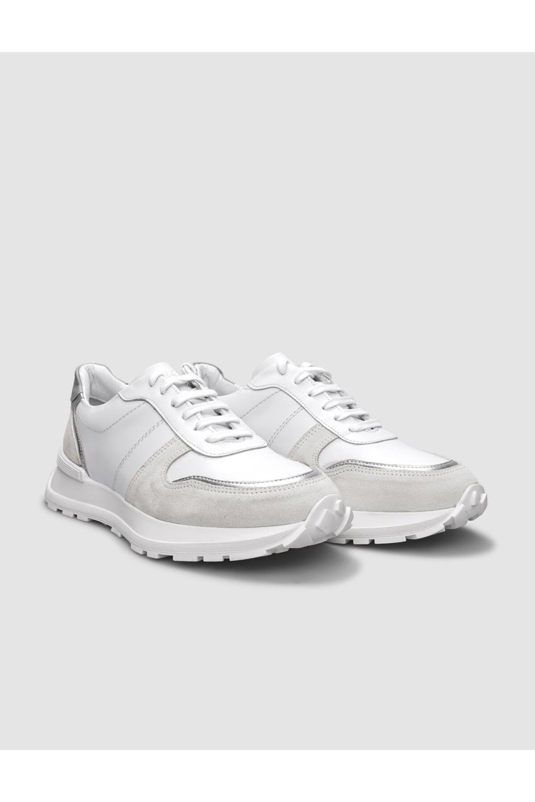 Cabani Shoes Baskets de sport pour femmes en cuir véritable 100 % blanc - Multicolore