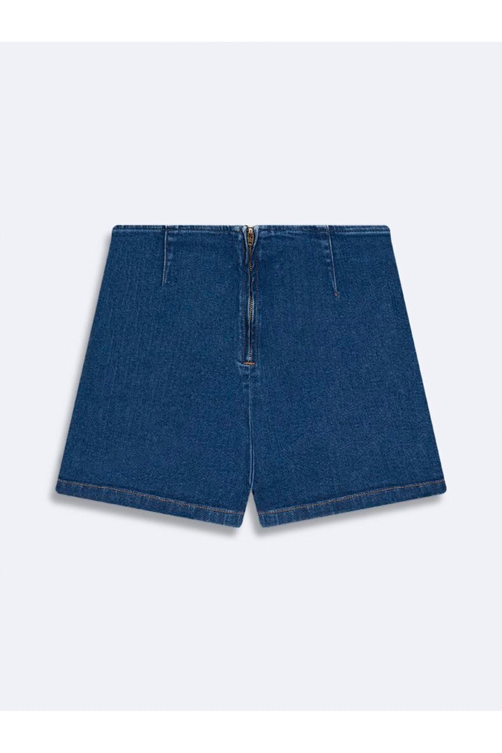 LTB Jupe Short en Jean Mavi à Fermeture Arrière Lıvıya Basic - Bleu