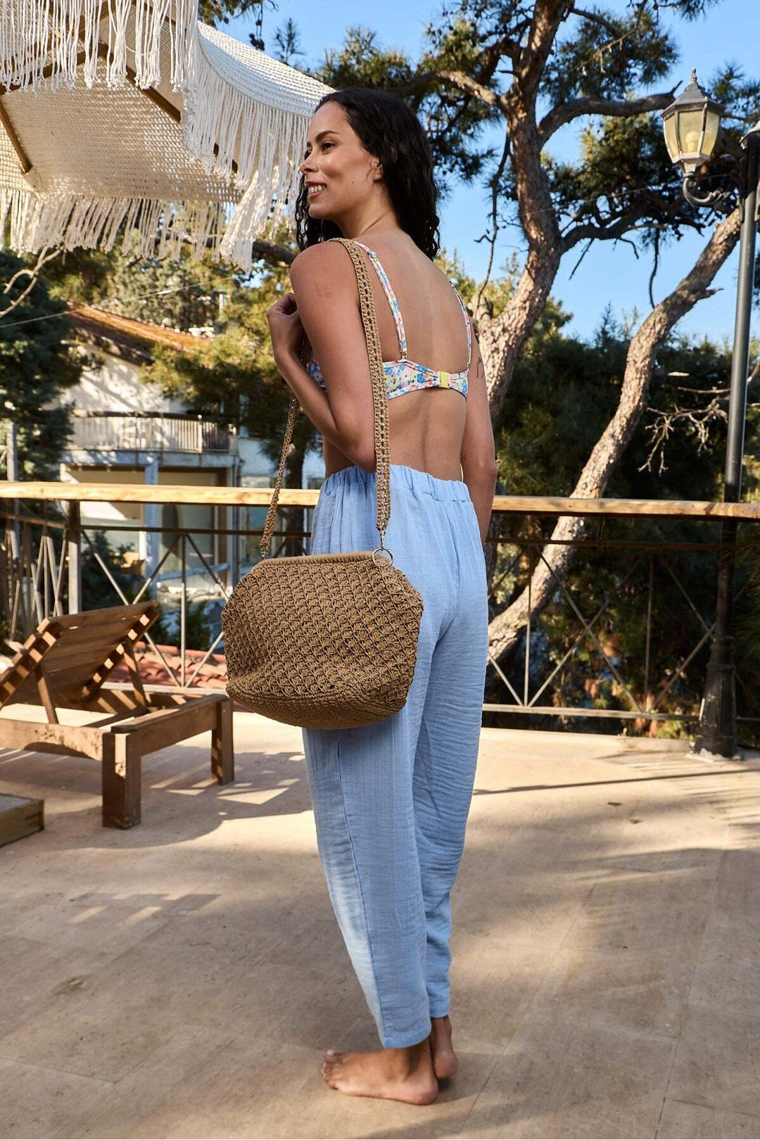 Lovely Things Sac en maille Angeliki Scholarship - Beige