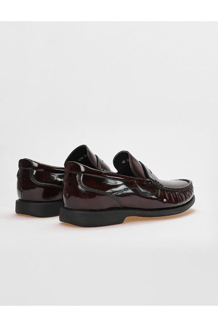 Cabani Shoes Chaussures de ville pour hommes en cuir véritable bordeaux. - Bordeaux