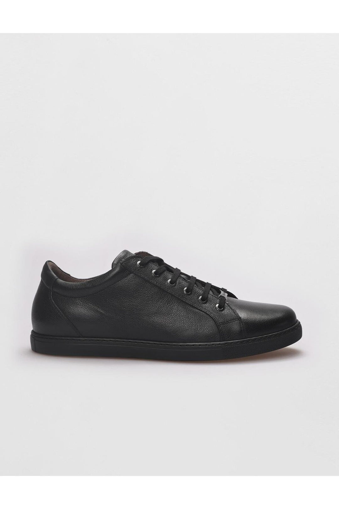 Cabani Shoes Chaussures de sport pour hommes en cuir véritable noires à lacets - Noir