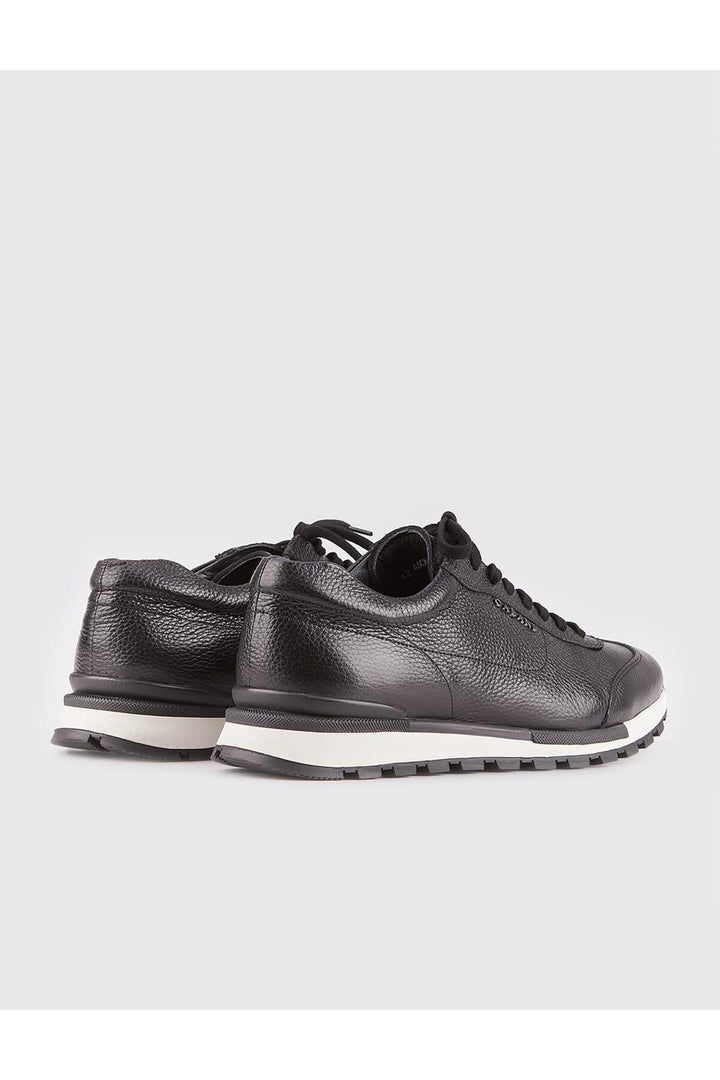 Cabani Shoes Lodi Light Semelle Thermo en Cuir Véritable Noir Chaussures de Sport pour Homme à Lacets - Noir
