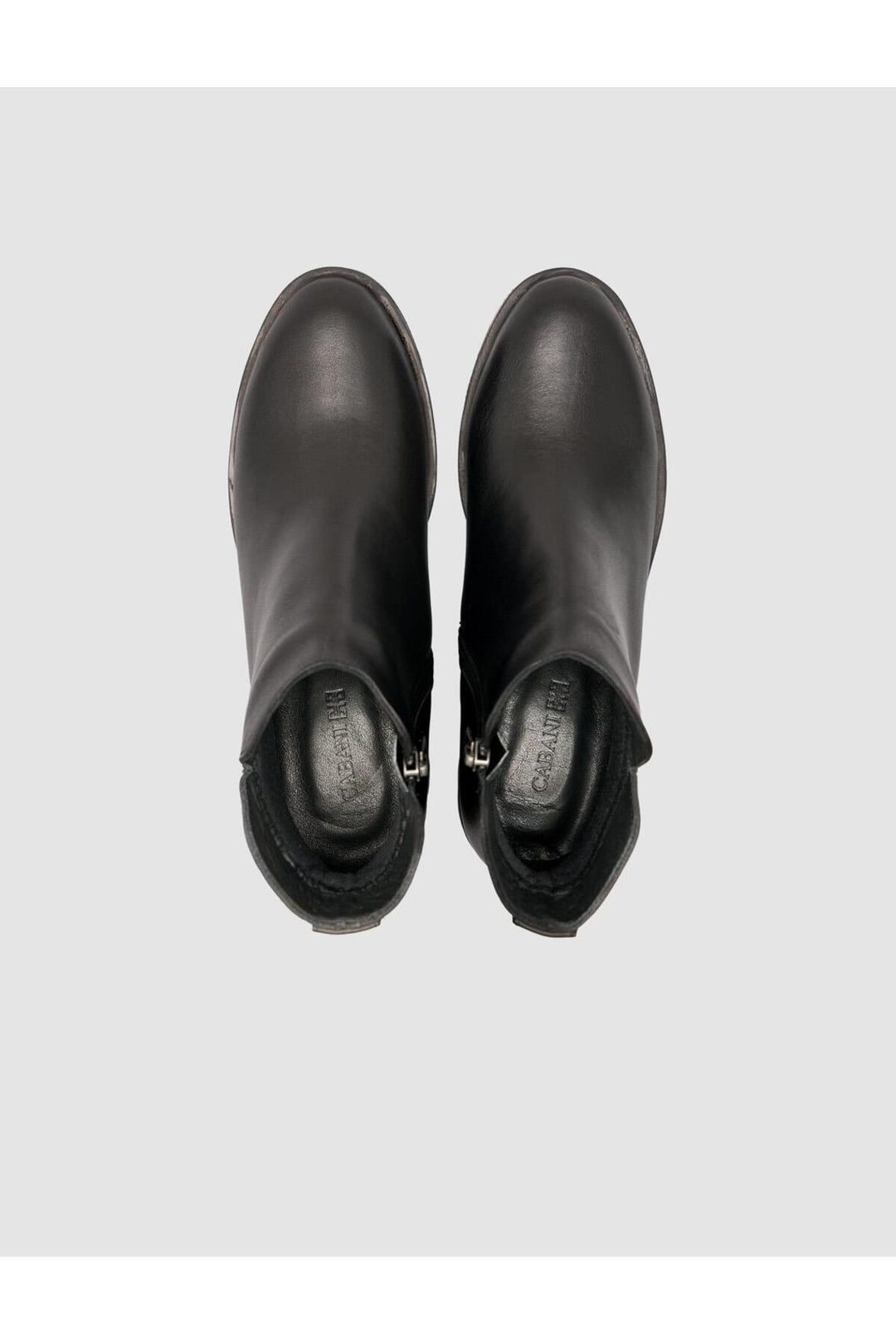Cabani Shoes Bottines à talons pour femmes en cuir véritable noir avec clous à 100%. - Multicolore