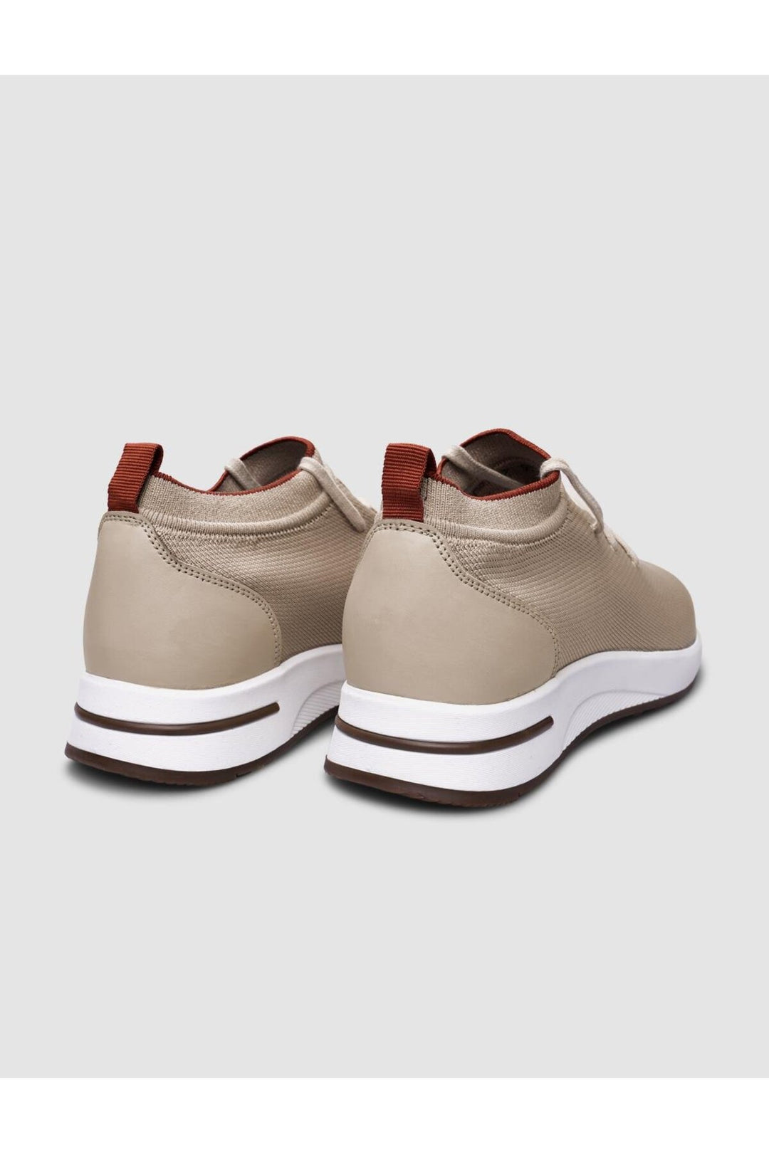 Cabani Shoes Baskets à lacets en tricot beige pour femme - Multicolore