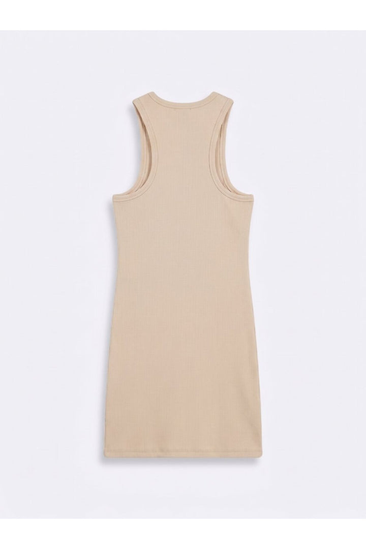 LTB Robe Basique Crème en Côtelé - Crème
