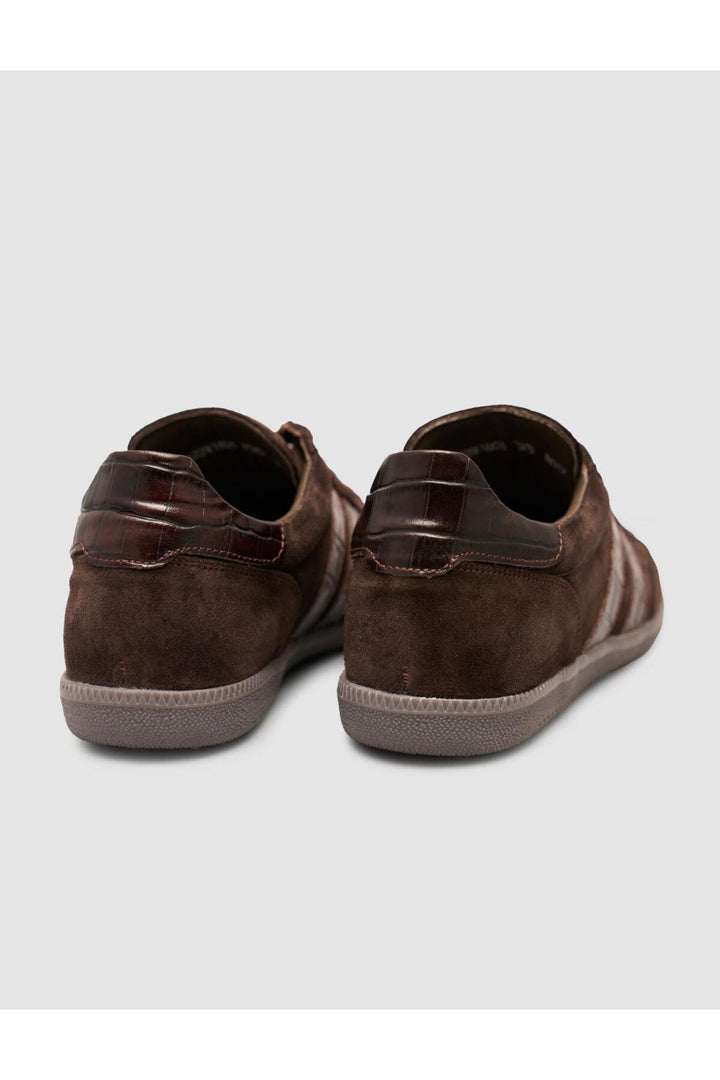 Cabani Shoes Baskets pour femmes en cuir suédé véritable marron 100% - Marron