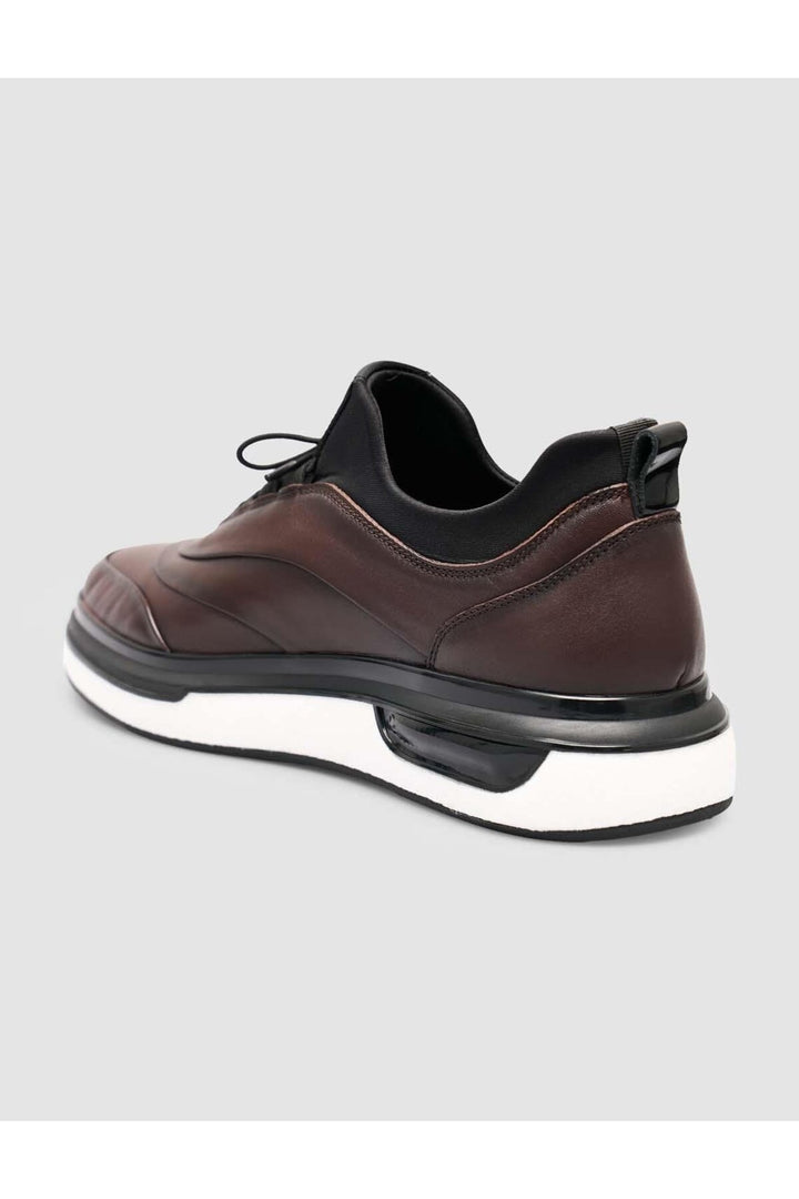 Cabani Shoes %100 Cuir véritable Baskets décontractées pour hommes Marron - Marron