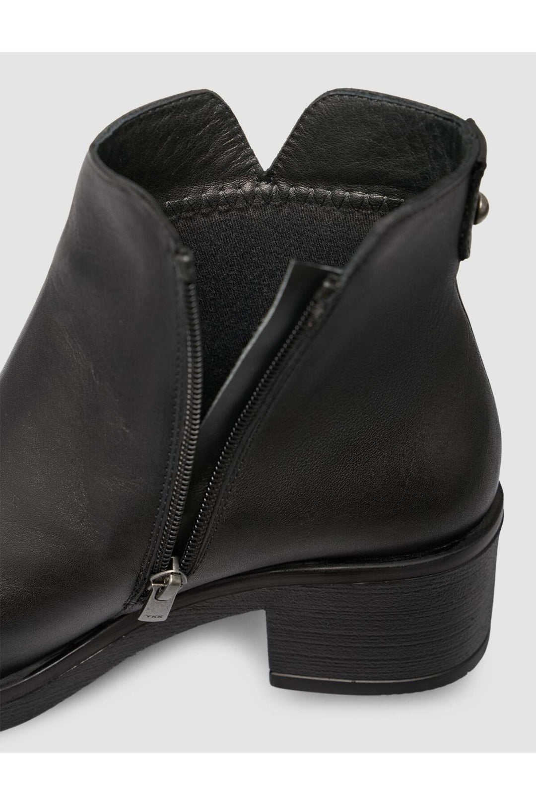 Cabani Shoes Bottines à talons pour femmes en cuir véritable noir avec clous à 100%. - Multicolore