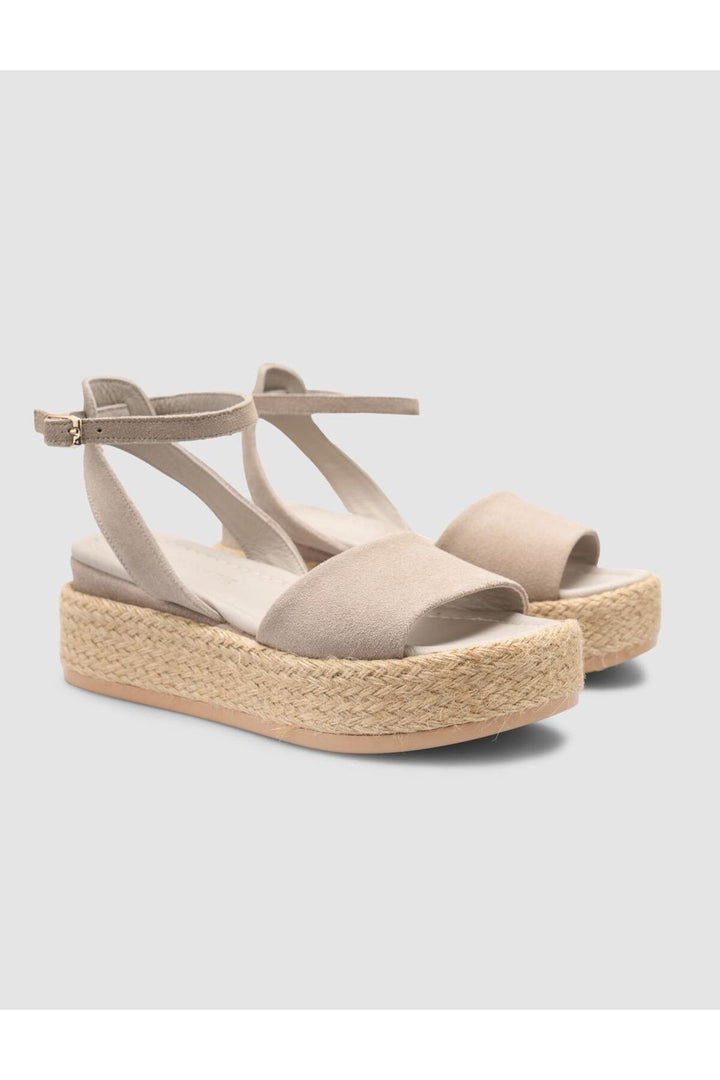 Cabani Shoes %100 Cuir véritable Sandale en suède pour femme - Pierre