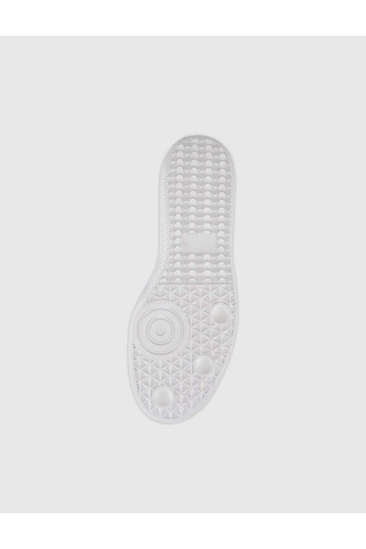 Cabani Shoes Baskets rétro à détails en bandes en cuir véritable blanc pour femme - Blanc