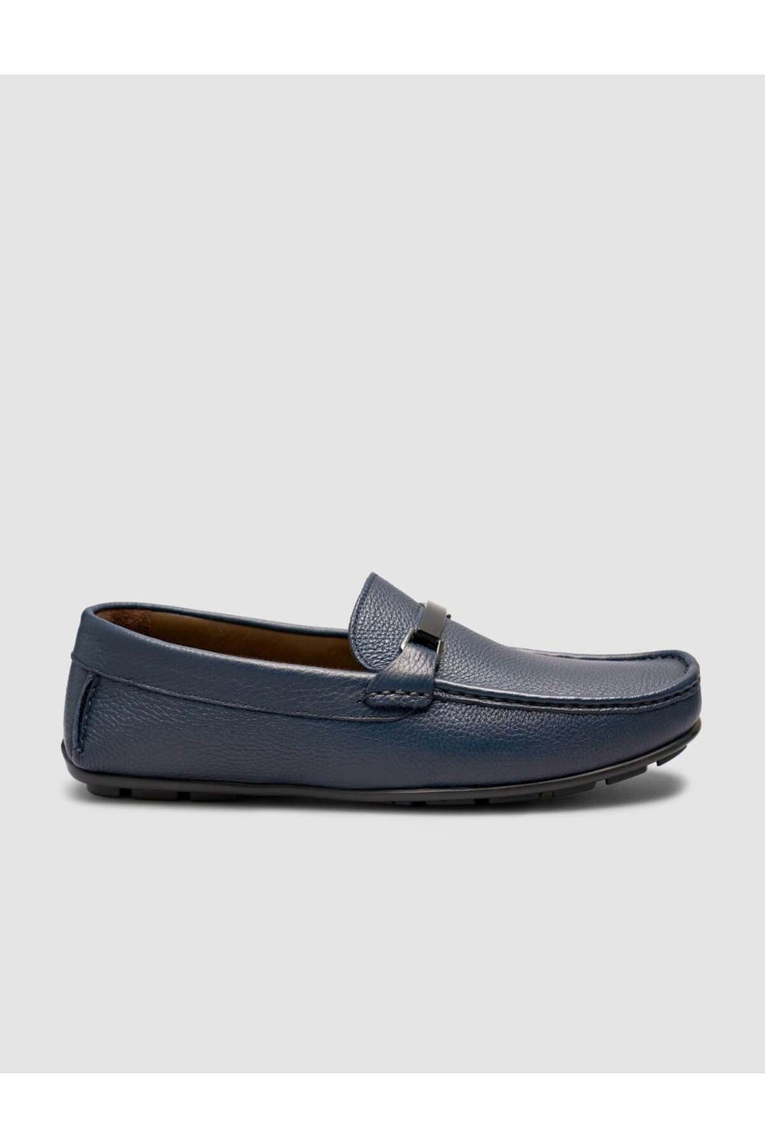 Cabani Shoes Romatas Chaussures en cuir pour hommes à boucle bleu marine loafer - Multicolore