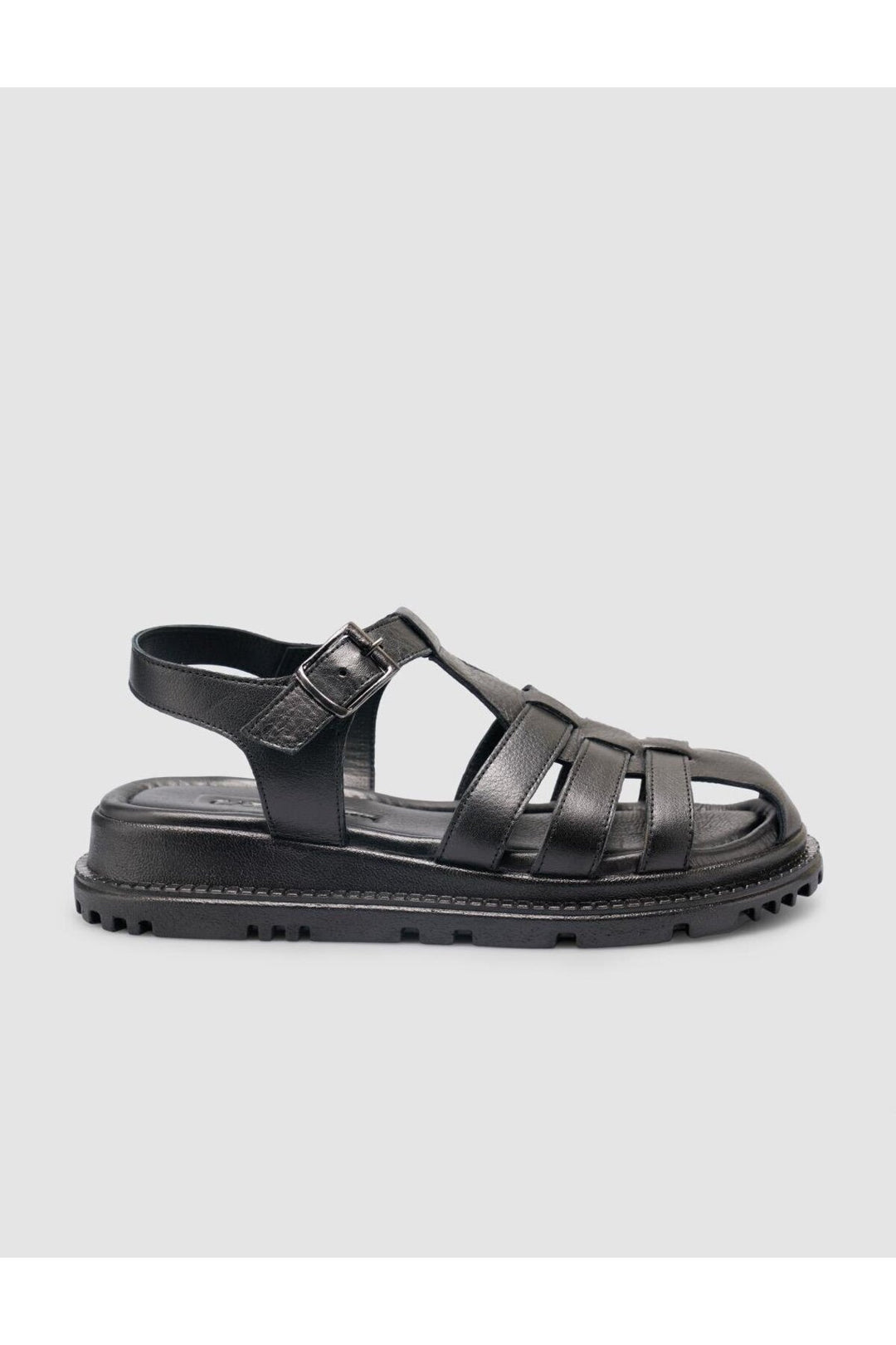 Cabani Shoes %100 Cuir véritable Sandales noires pour femmes - Multicolore