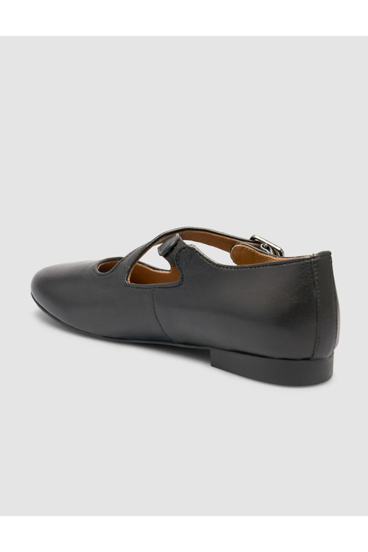 Cabani Shoes %100 Cuir Véritable Ballerines Noires pour Femmes - Noir