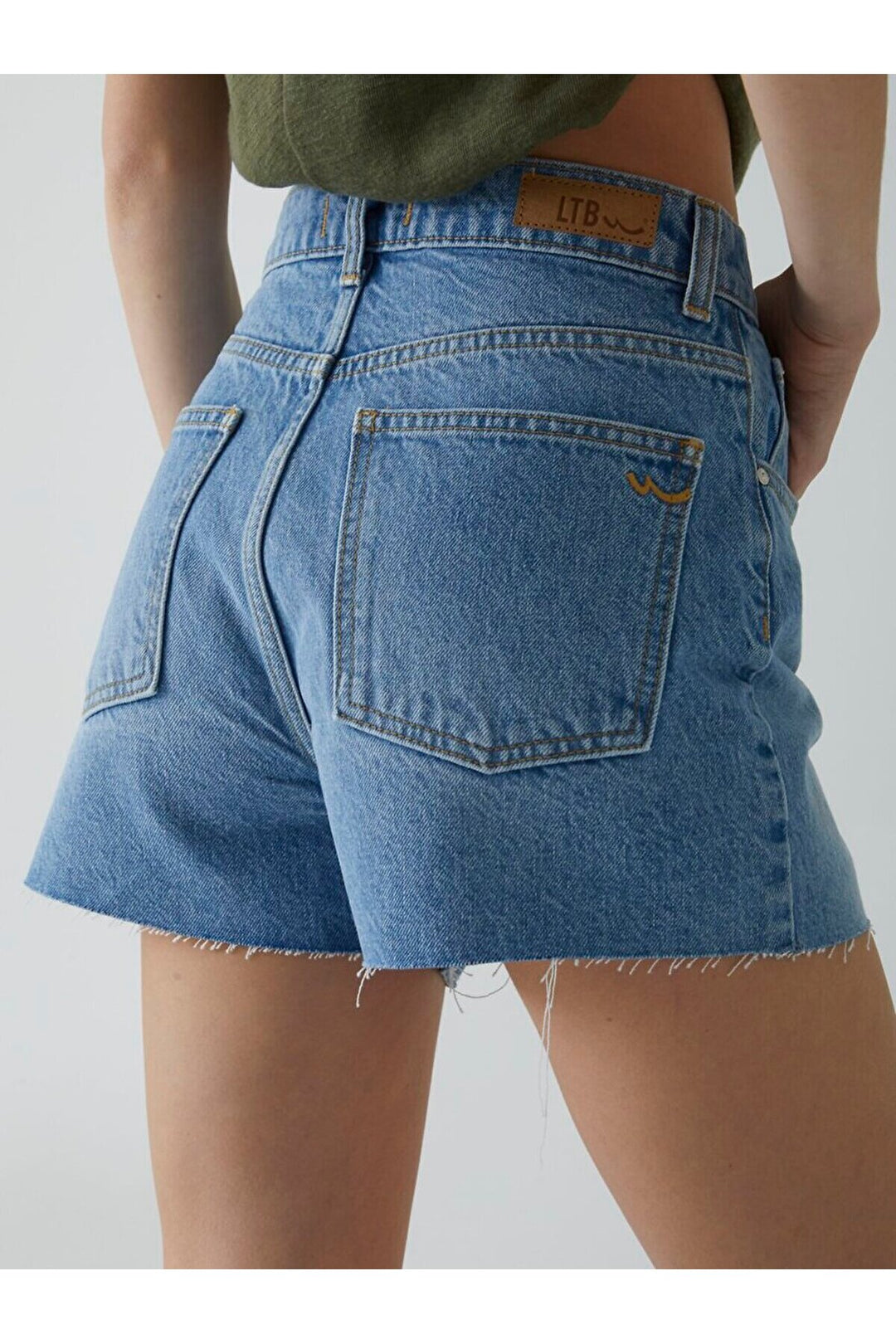 LTB Short en jean taille haute Lari