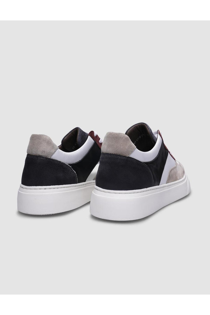 Cabani Shoes %100 Cuir véritable Baskets pour hommes beige-noir à lacets - Beige