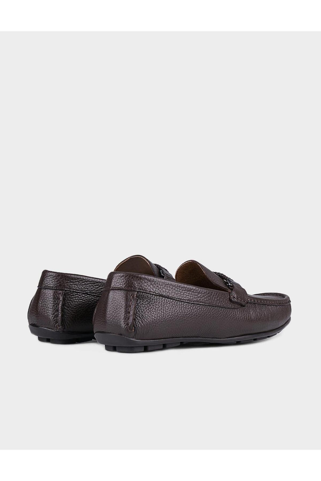 Cabani Shoes Loafer pour homme en cuir véritable marron à design spécial - Marron