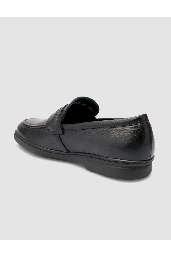 Cabani Shoes %100 Cuir Véritable Noir Mocassins Hommes Droit - Multicolore