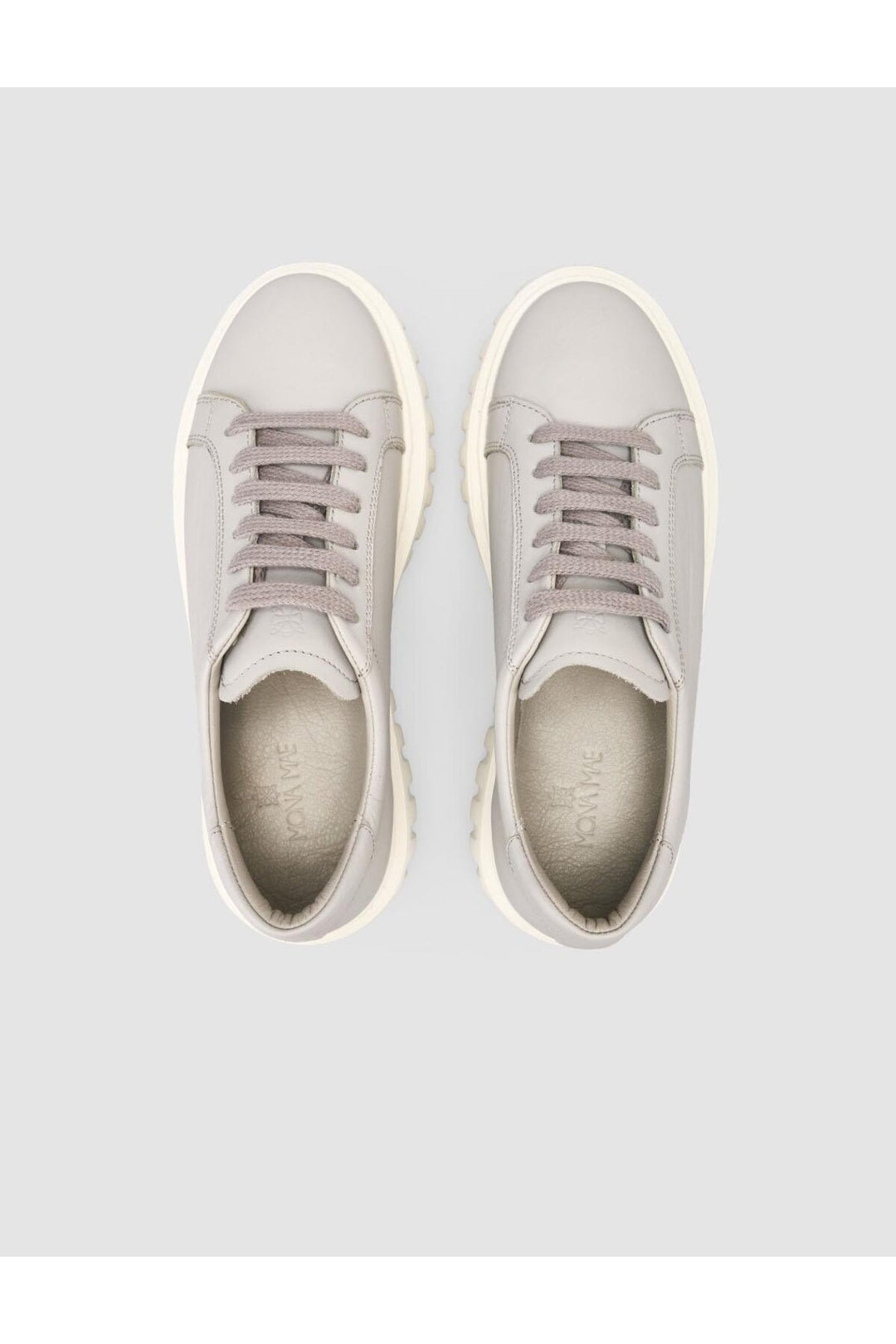 Cabani Shoes MonaMae %100 Cuir Véritable Chaussures de Sport Femme Grise - Gris