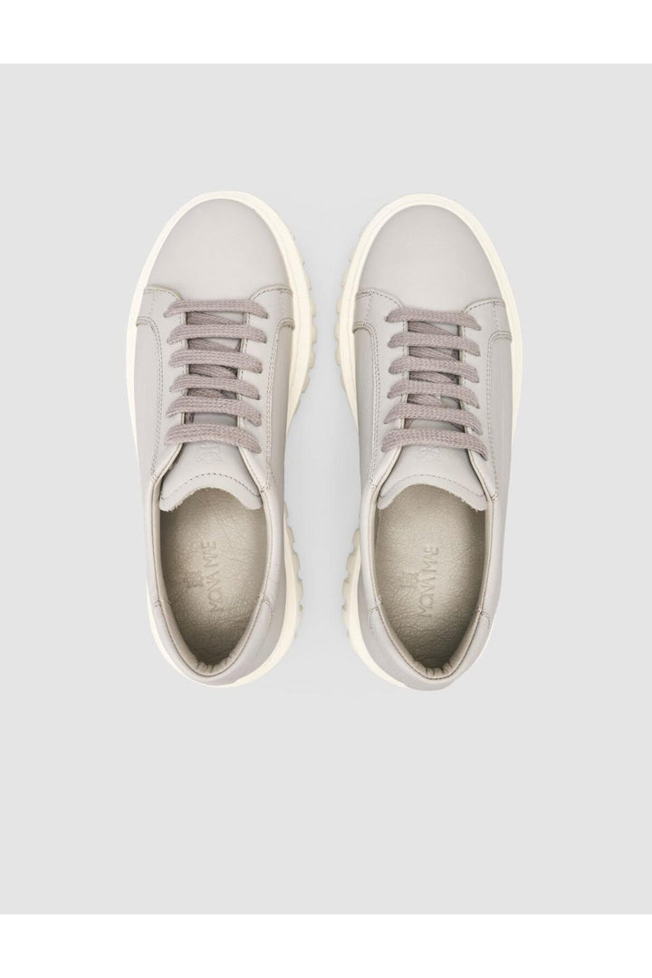 Cabani Shoes MonaMae %100 Cuir Véritable Chaussures de Sport Femme Grise - Gris