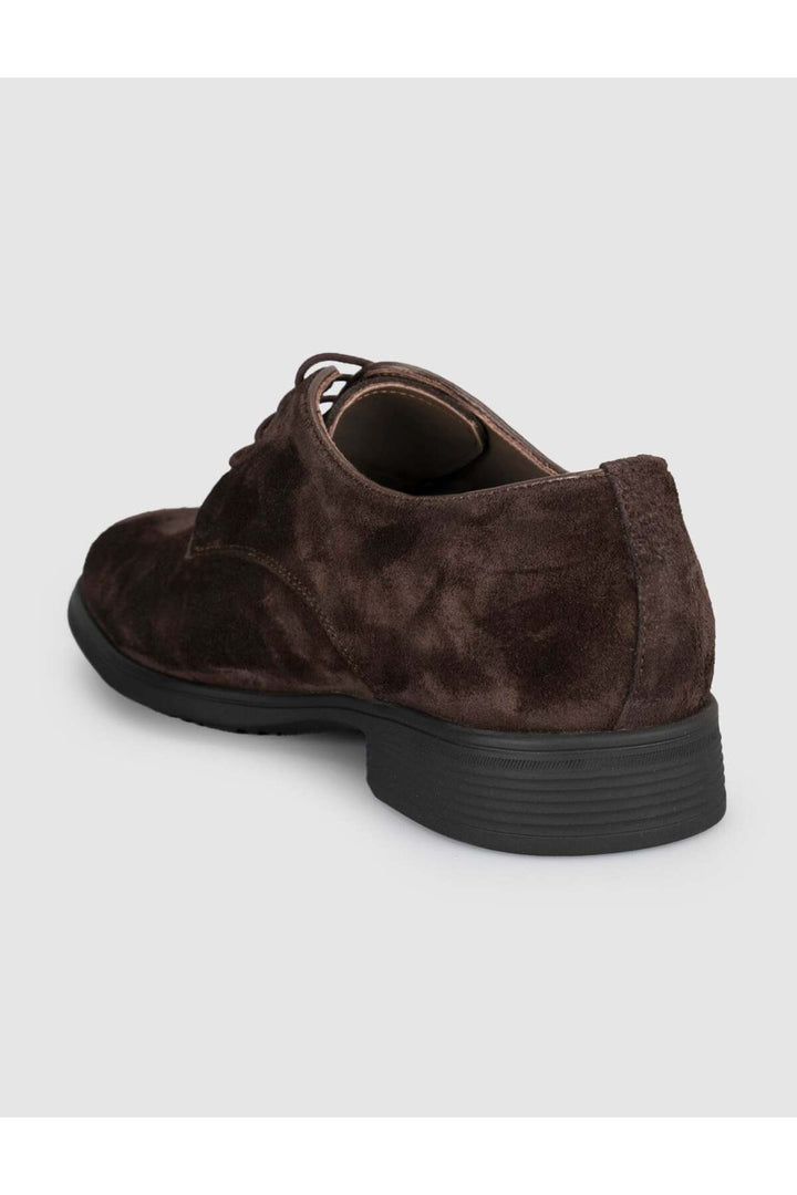 Cabani Shoes Chaussures classiques pour hommes en cuir suédé véritable marron - Multicolore