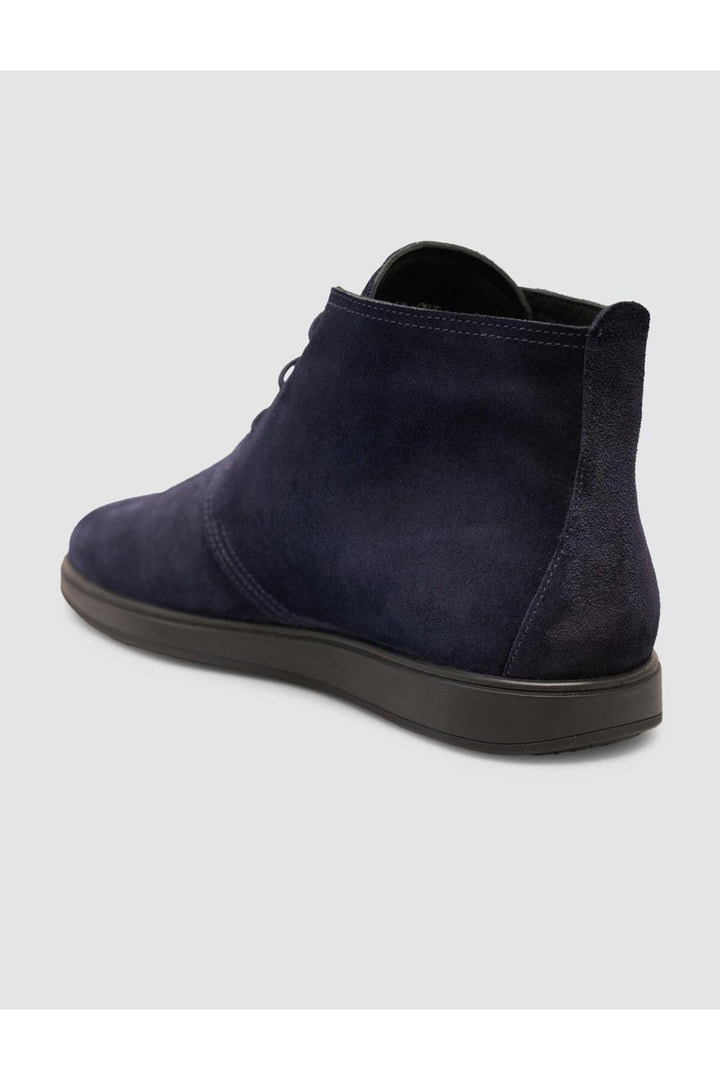 Cabani Shoes Bottines d'hiver pour hommes en cuir suédé véritable bleu marine à lacets. - Multicolore