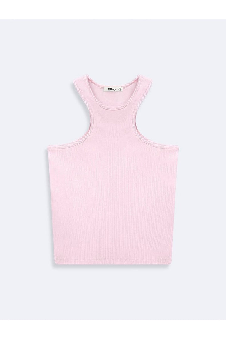 LTB Singlet basique rose côtelé sans manches