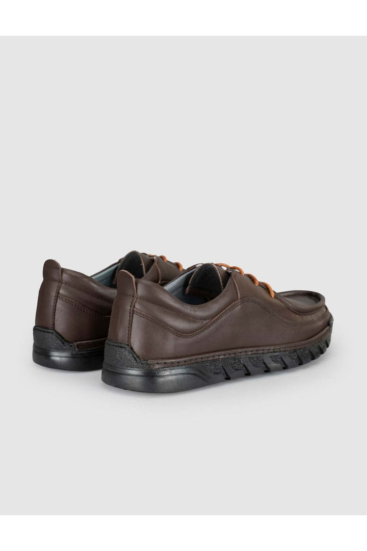 Cabani Shoes Chaussures de confort pour hommes en cuir véritable marron. - Marron