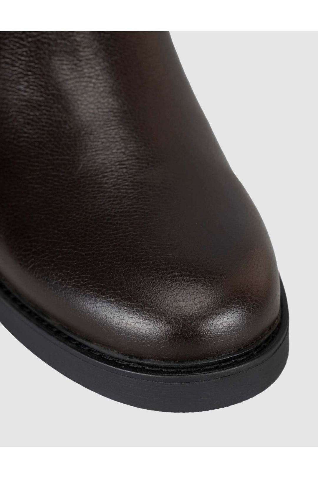 Cabani Shoes Bottines pour hommes en cuir véritable marron foncé avec fermeture éclair - Multicolore