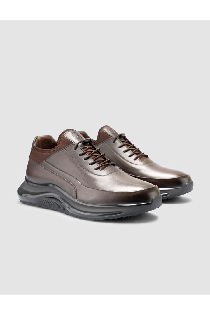 Cabani Shoes Chaussures de ville pour hommes en cuir véritable 100 % marron à lacets - Marron