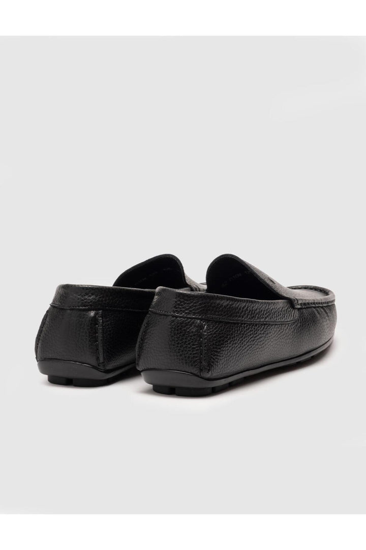 Cabani Shoes Mocassin homme en cuir véritable noir - Noir