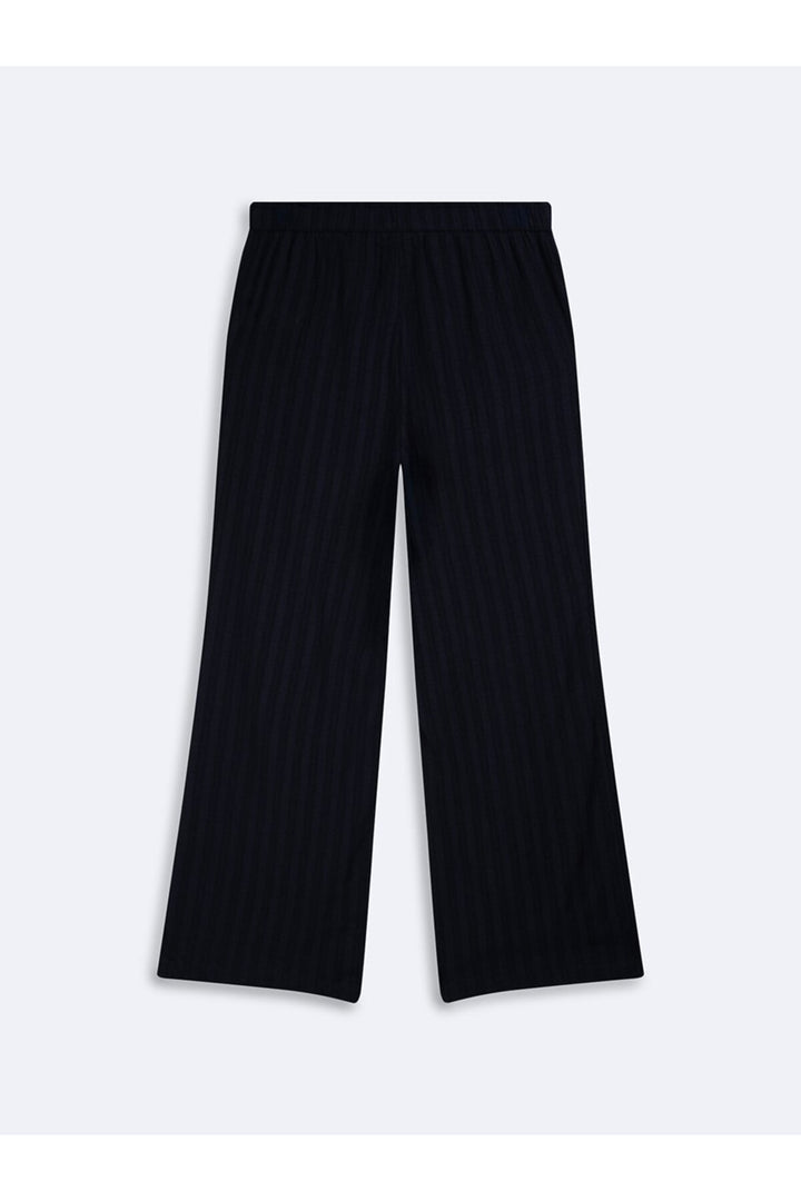 LTB Pantalon bleu marine à taille élastique en tissu Sile. - Bleu marine