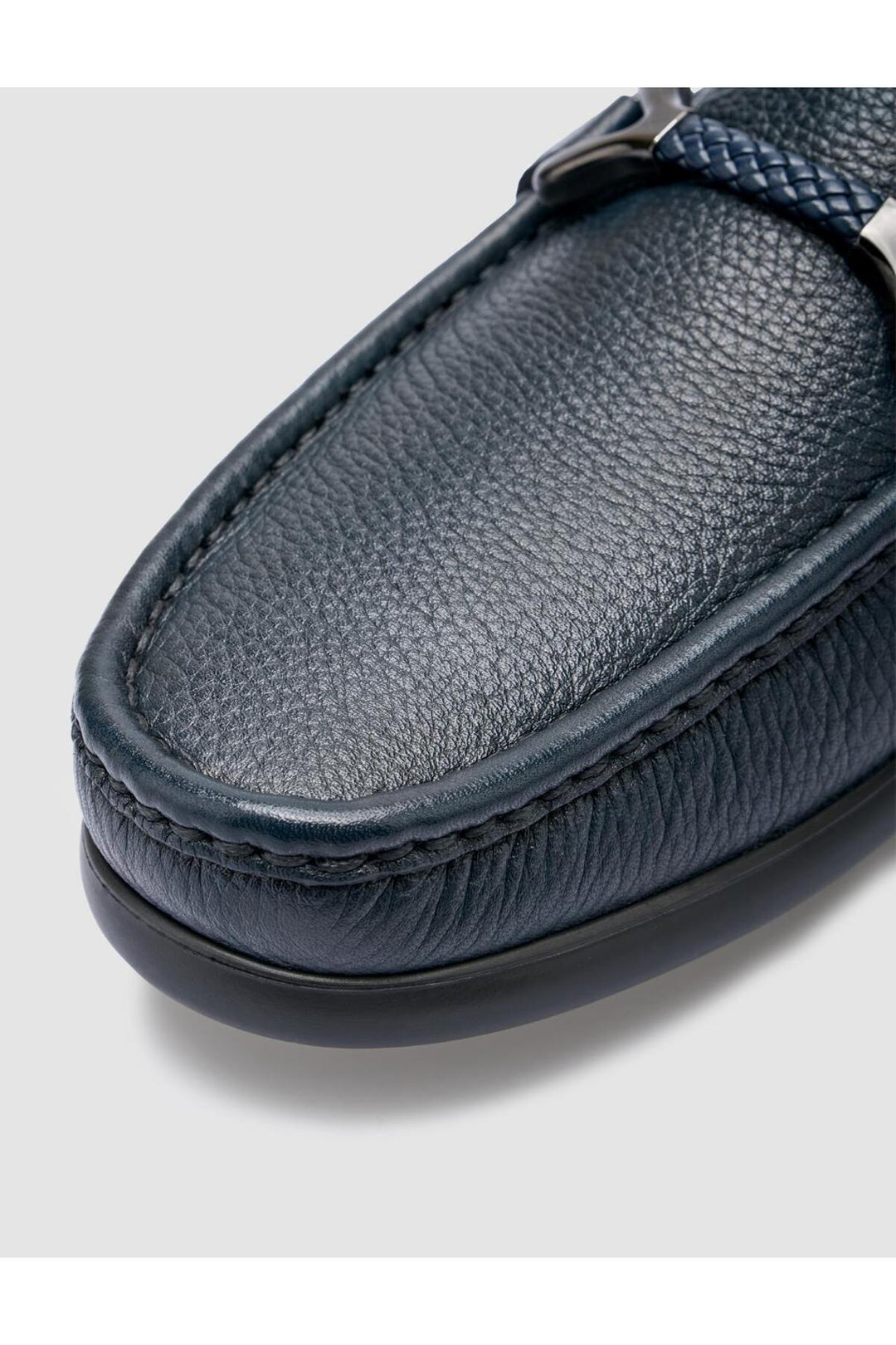 Cabani Shoes %100 Cuir Véritable Mocassins Pour Hommes Détails Boucle Bleu Marine - Bleu marine