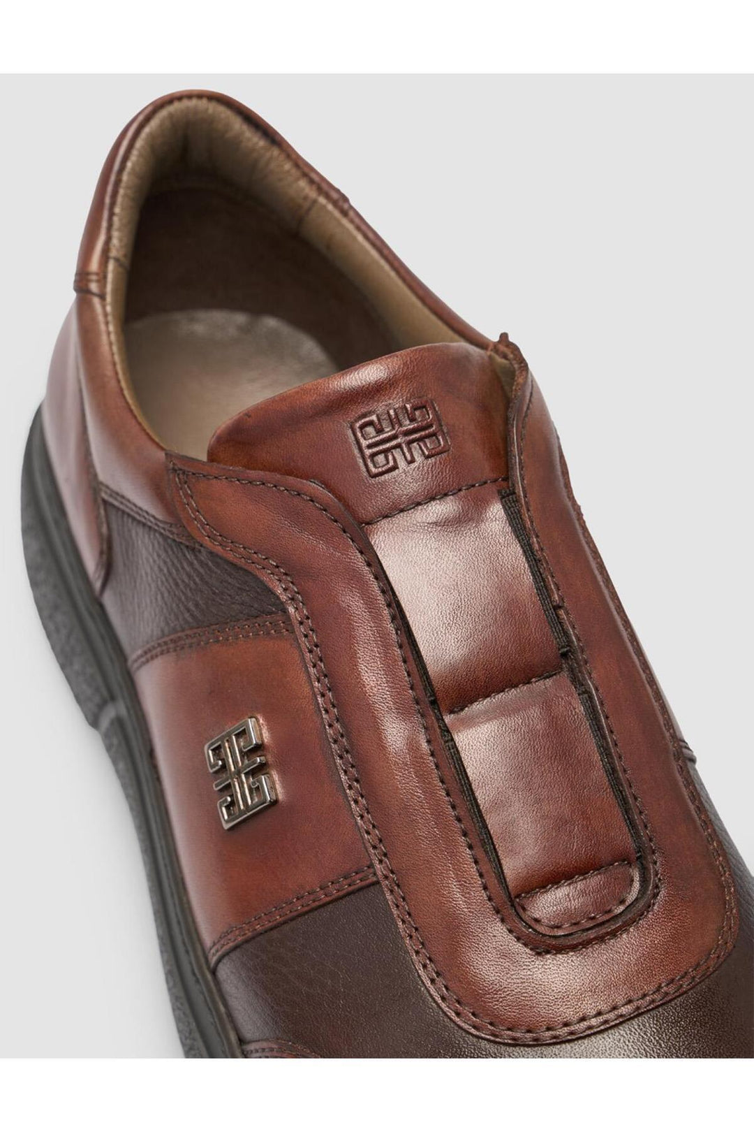 Cabani Shoes Chaussures de sport pour hommes en cuir véritable marron - Marron