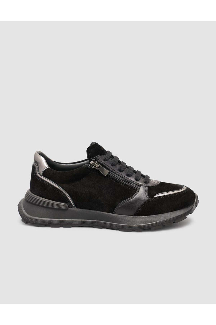 Cabani Shoes Vadano MonaMae %100 Cuir Suédé Noir Femme Sneaker - Multicolore