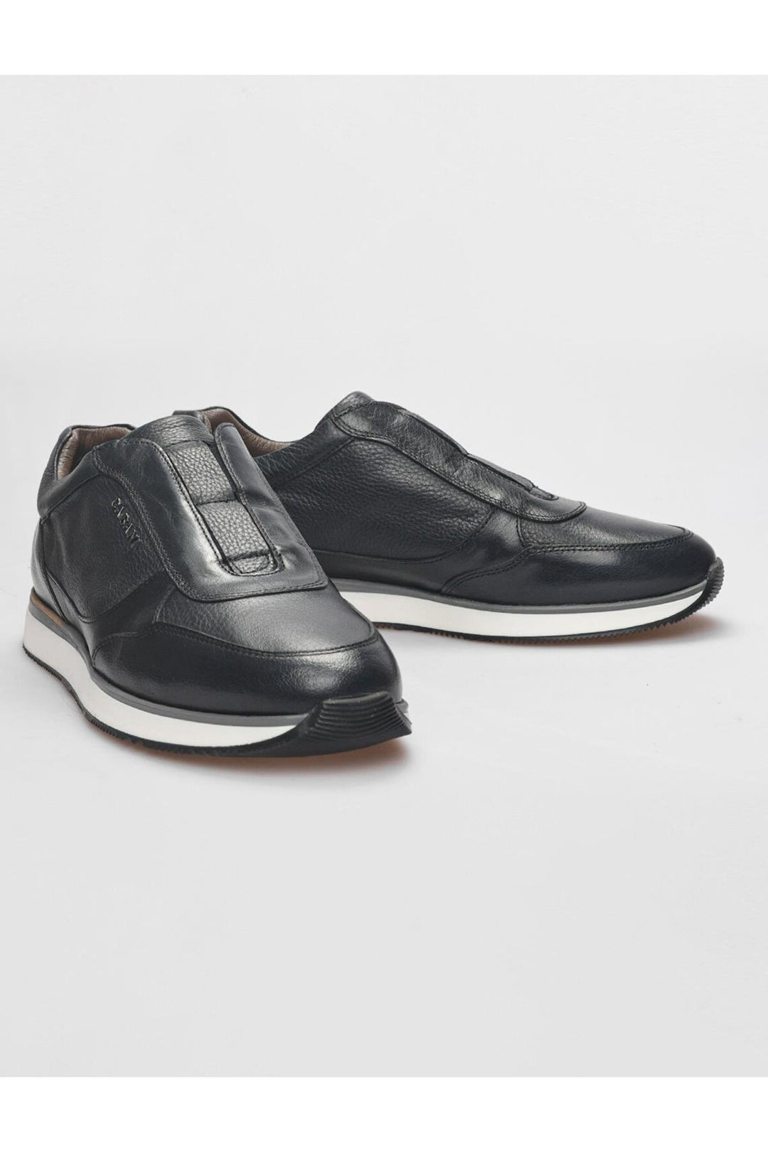 Cabani Shoes Chaussures de sport pour hommes en cuir véritable bleu marine - Bleu marine