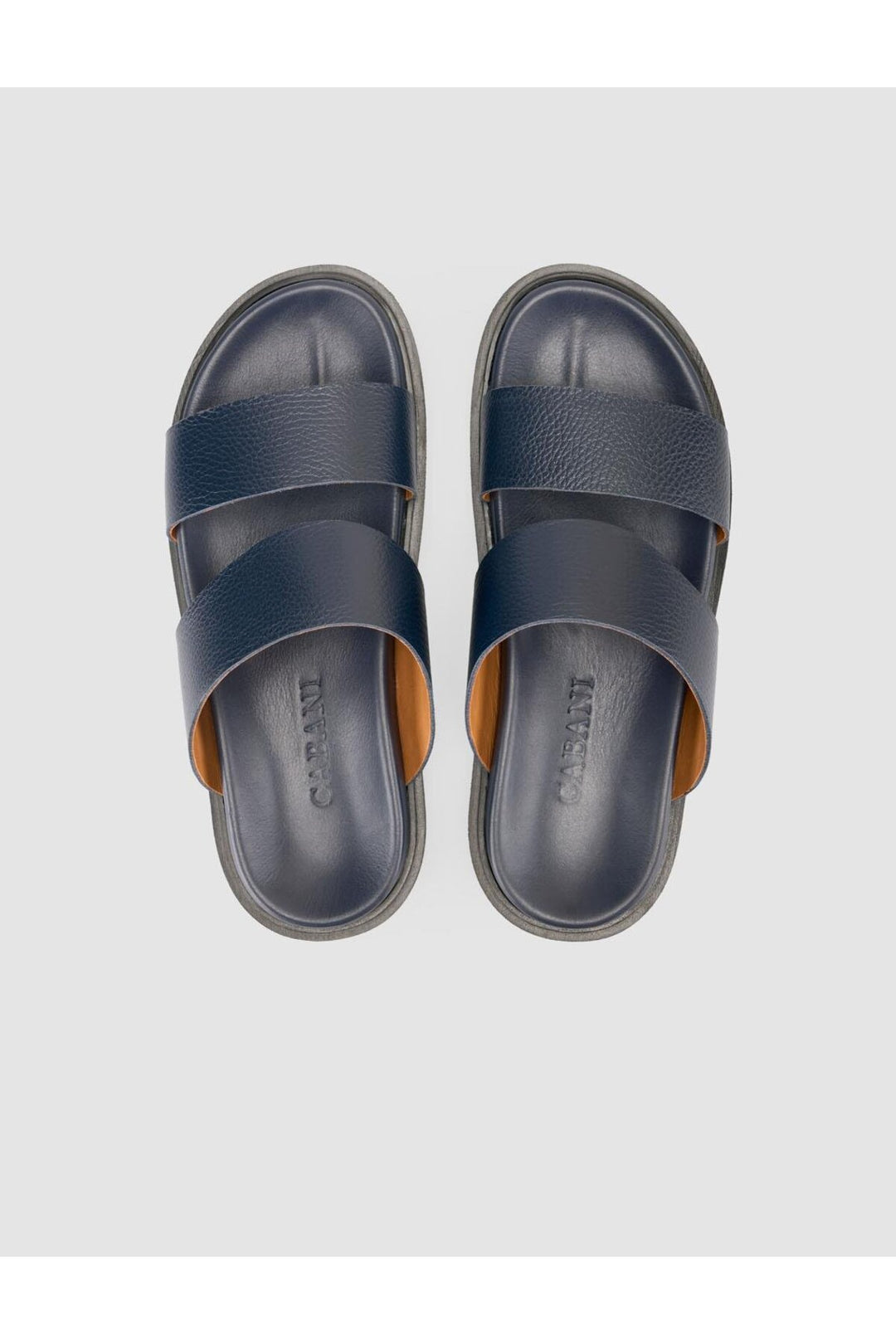 Cabani Shoes %100 Cuir Véritable Sandales pour Hommes Bleu marine - Bleu marine