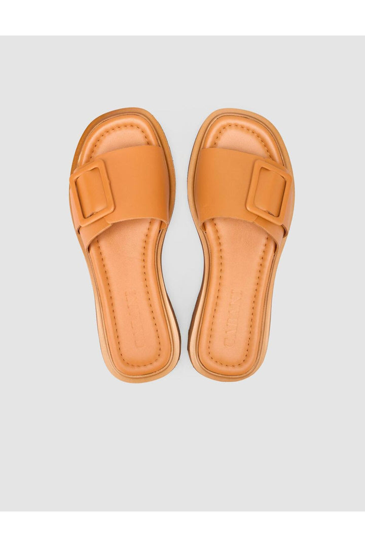Cabani Shoes %100 Cuir véritable Sandales femme marron - Multicolore