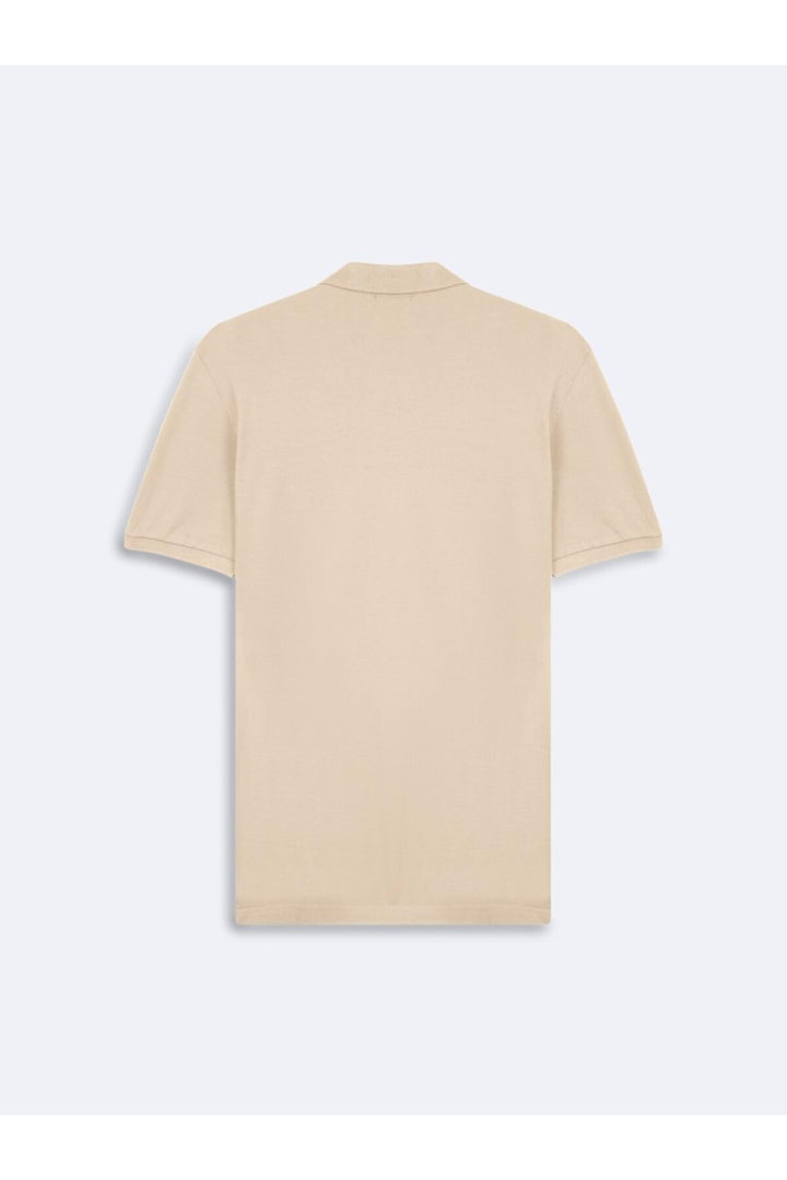 LTB T-shirt beige à col polo zippé - Beige
