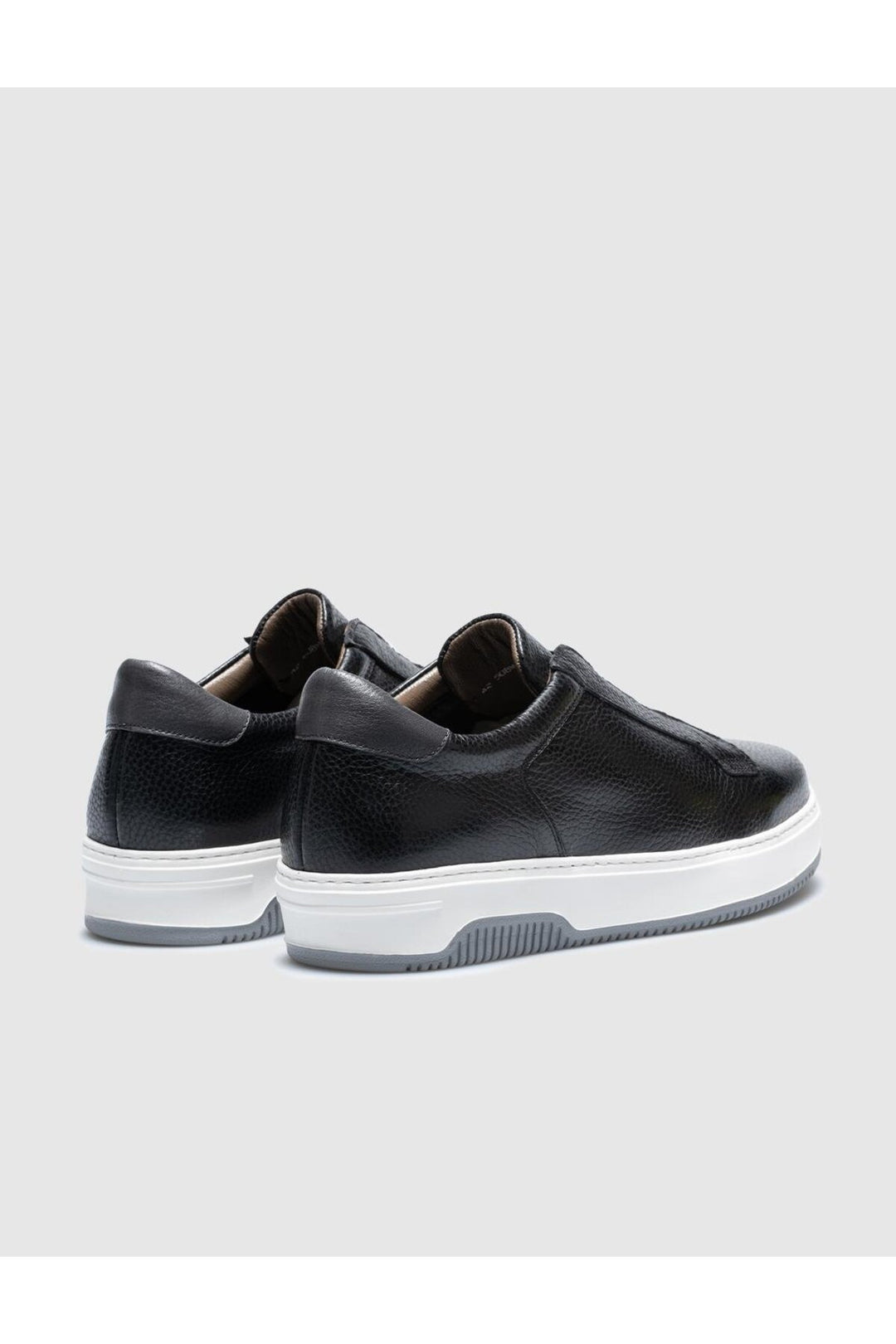 Cabani Shoes Chaussures de sport pour hommes en cuir véritable noir à lacets. - Noir