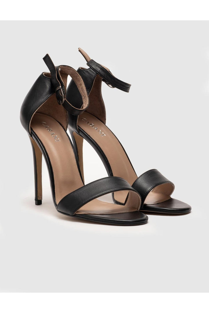 Cabani Shoes Neolit Boucle de Taban Détail en Cuir Véritable Noir Chaussures à Talons pour Femmes - Multicolore