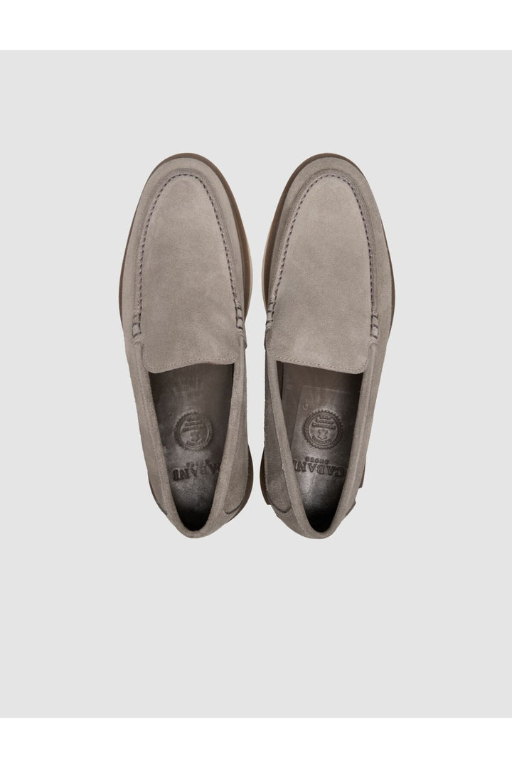 Cabani Shoes Chaussures de ville pour hommes en daim beige 100% cuir véritable - Sable