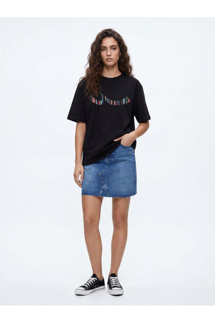 LTB T-shirt Noir avec Logo - Noir