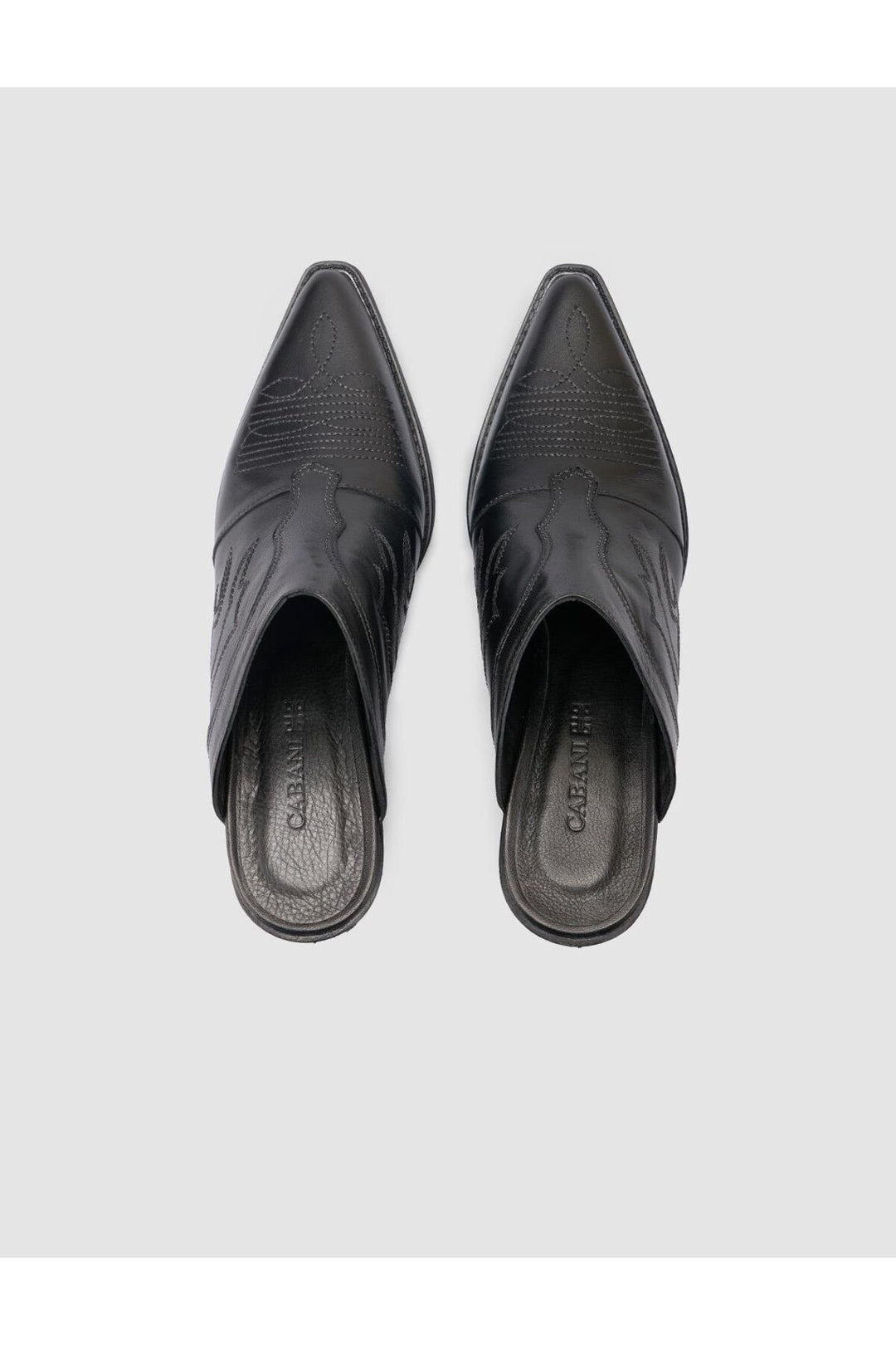 Cabani Shoes %100 Cuir véritable Sandales cowboy noires pour femmes - Multicolore