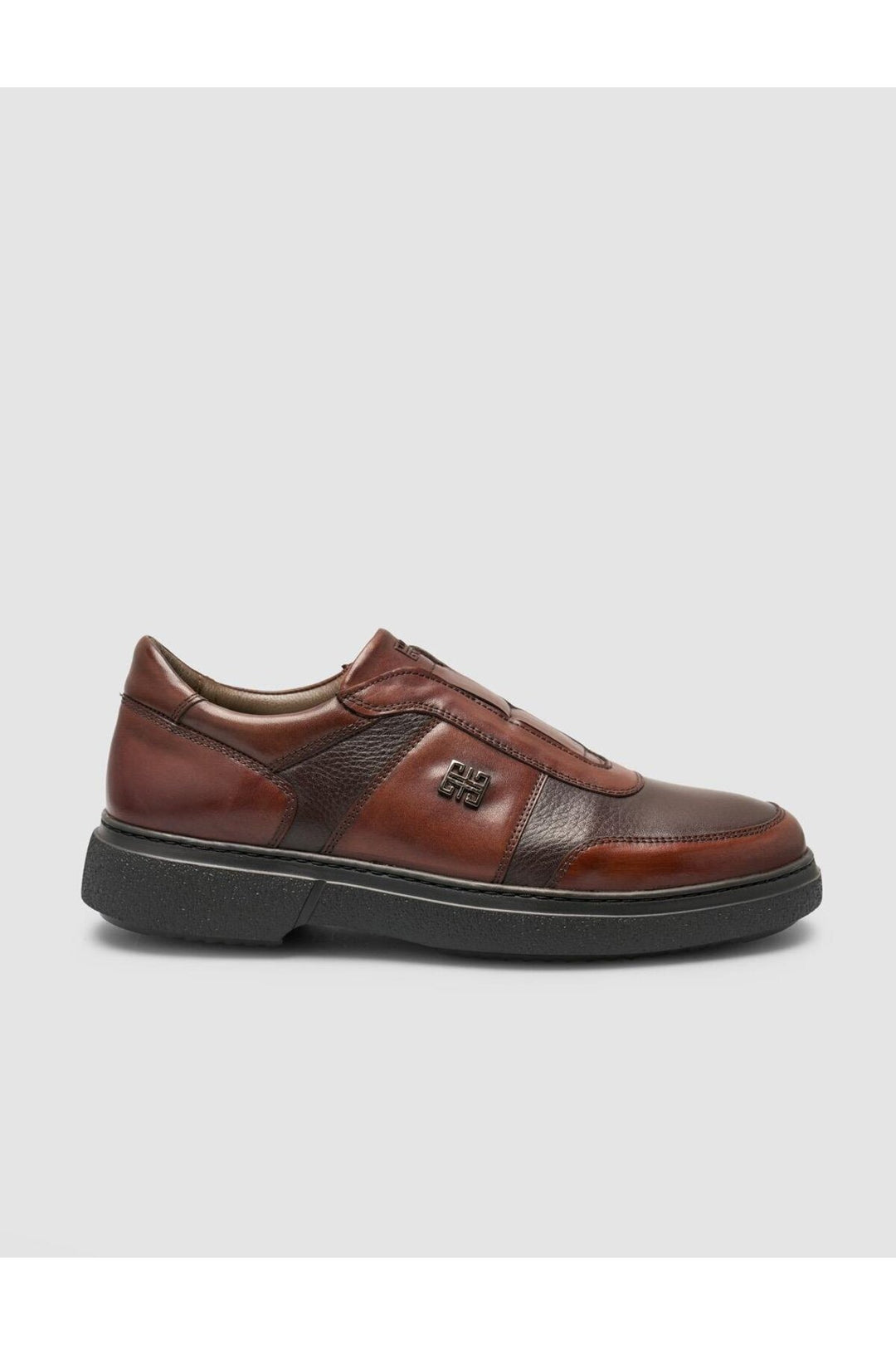 Cabani Shoes Chaussures de sport pour hommes en cuir véritable marron - Marron