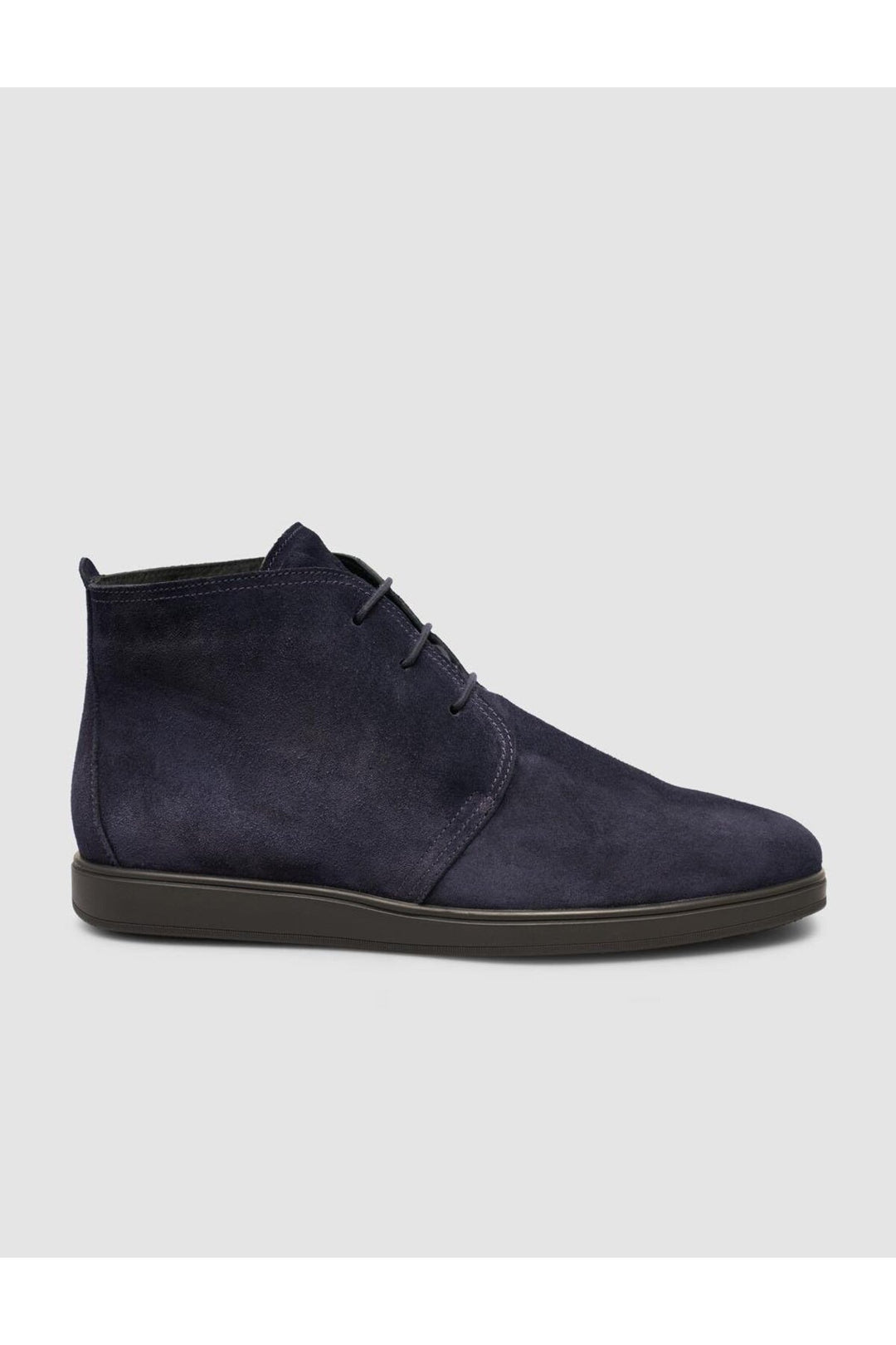 Cabani Shoes Bottines d'hiver pour hommes en cuir suédé véritable bleu marine à lacets. - Multicolore