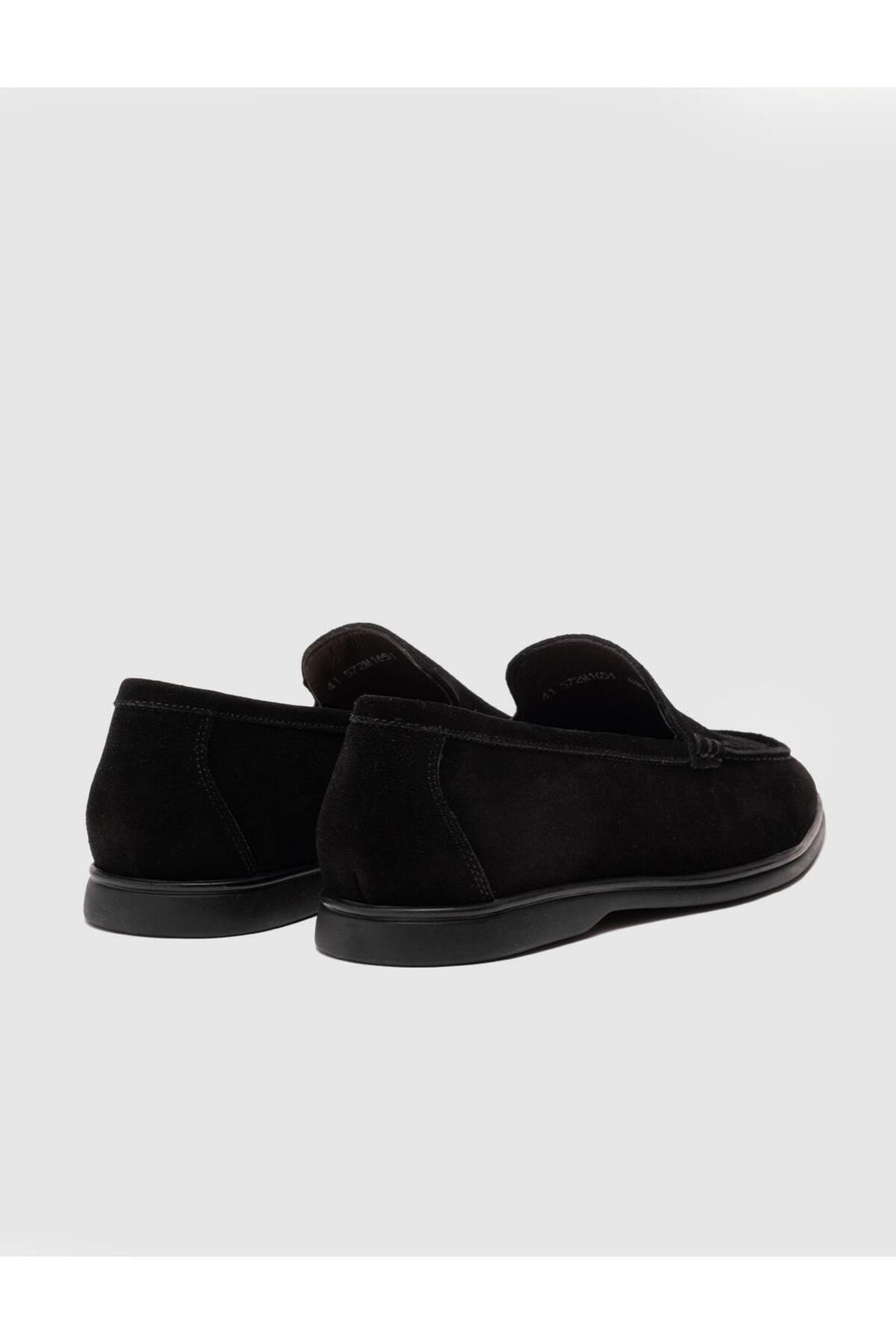 Cabani Shoes Chaussures de ville pour hommes en cuir véritable en suède noir - Noir