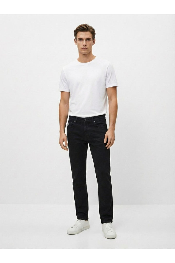 LTB Sawyer P Jean pantalon noir taille moyenne coupe droite - Noir